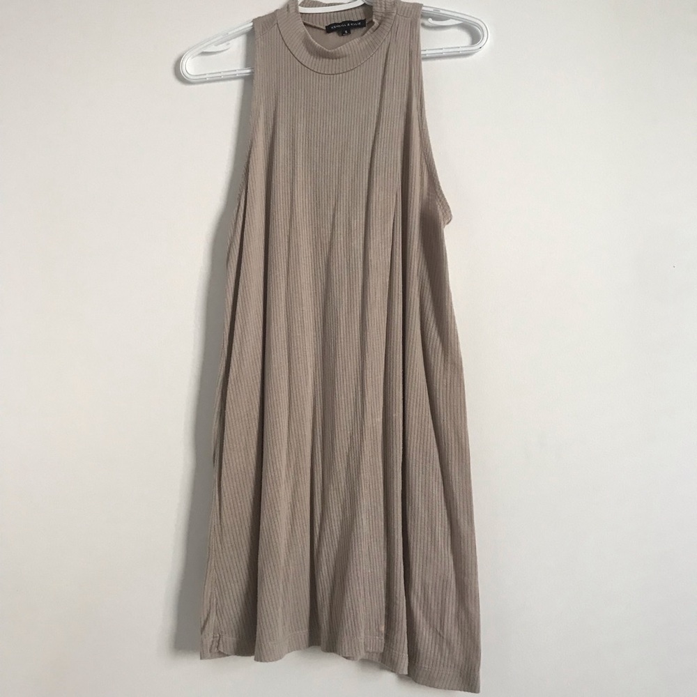 Beige mock neck Kendall + Kylie dress